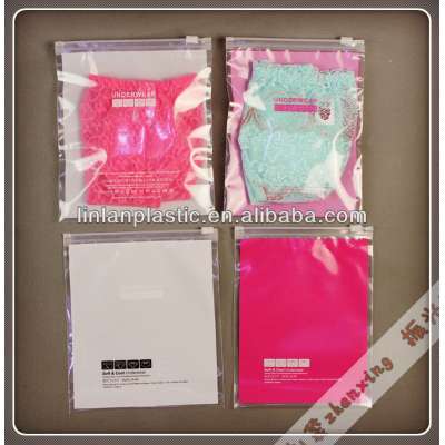 custom zip lock logo reseal poly bag slider plastic bag clothes packing