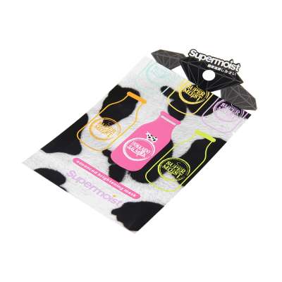 Custom aluminum foil 3 side-seal facial mask plastic packaging bag