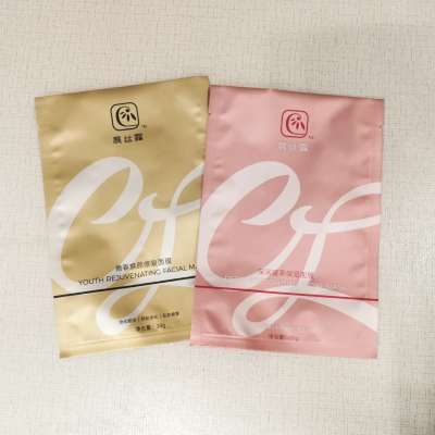 Custom special shape plastic aluminum foil packaging bag facial mask packaging