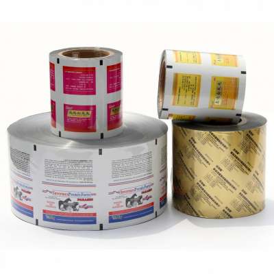 Food packaging plastic printing roll film metalized flexible packaging on automatic machine